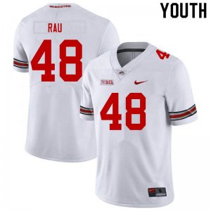 Youth Ohio State Buckeyes #48 Corey Rau White Nike NCAA College Football Jersey New Year EHA3644OU